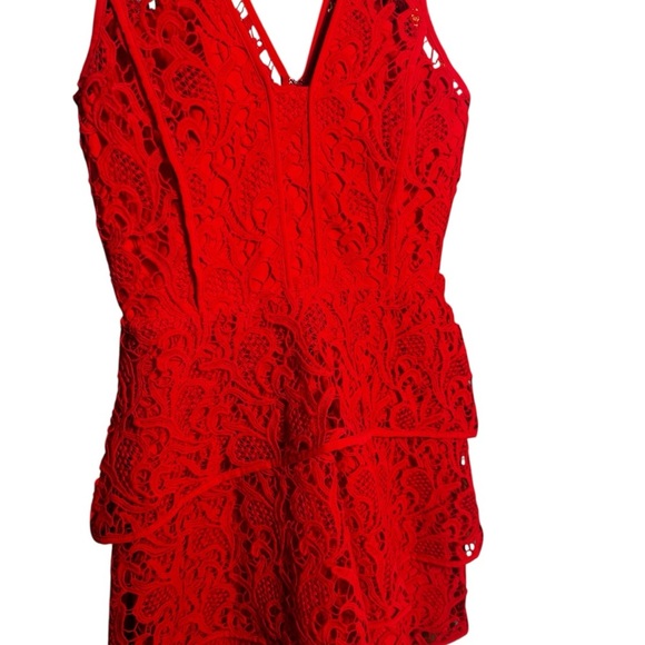 Adelyn Rae Red Lace Sun‎ Dress | Women’s Size Medium - Picture 4 of 13